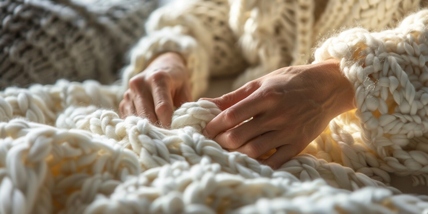 Kleurrijke breigarens en materialen voor handwerk